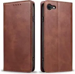 【W05】iPhone7／8 SE2 SE3対応カート収納手帳型レザーケース