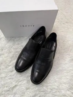 美品　Theory Project セオリー　レザーローファー 40 美品】Theory セオリー カモフラ柄 スエード モカシン ローファー 40