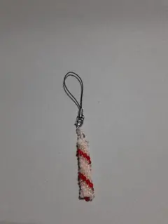 ビーズストラップ 赤とピンク