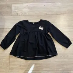 【美品】黒の長袖カットソー 110