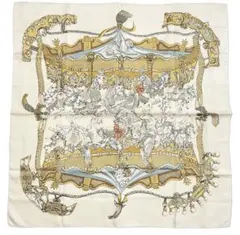 新品HERMES エルメス カレ90大観覧車GRANDE ROUEシルクスカーフ - メルカリ