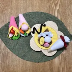 ☆フェルトままごと☆クレープ屋さん①のサムネイル