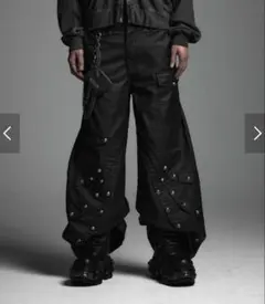 Rosen kreuz サイドベルトビッグワイドパンツ Rosen Kreuz】ZIP WIDE BAGGY PANTS – PRESSING WEB SHOP