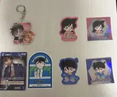 名探偵コナン 工藤新一 毛利蘭 ステッカー アクリルキーホルダー カード