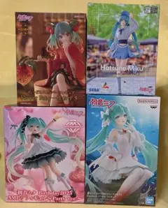 初音ミク　ぬーどるストッパー、luminasta、AMPフィギュア4体セット