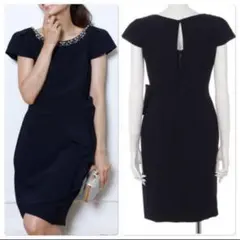 アプワイザーリッシェ　リボンドレープタイトワンピース　結婚式　お呼ばれ