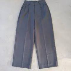 グレー ワイドパンツ ポリエステル
