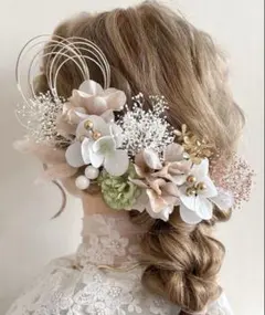 成人式　卒業式　前撮り　水引き　髪飾り　ピンク