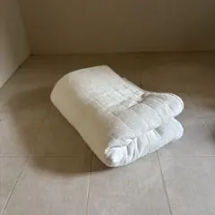 キルティングラグ　ホワイト　綿パイル生地　約126×190㎝ 薄手のサムネイル