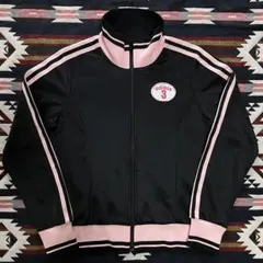【00s】adidas アディダス トラックジャケット ピンク 刺繍ロゴ