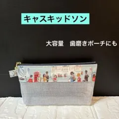 ☆20センチ 前面クリアポーチ人気のキャスキッドソン ラミネート生地