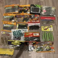 バス釣り引退セット ほぼ未使用 ワーム フック 他 バス釣り引退セット 全約172点(ルアーワーム約136点)｜Yahoo!フリマ