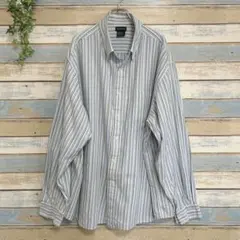 【お買い得‼】GEORGE ストライプ ボタンダウン 長袖シャツ 2XL