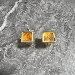 【希少】 L'Aiglon ヴィンテージ カフス ゴールド 格子 フランス製