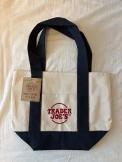 トレジョ ミニトート　ネイビー　trader joe's