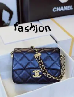 CHANEL ブラック ショルダーバッグ
