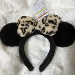 ディズニーリゾート　ヒョウ柄　カチューシャ ブラウン レオパード ミニー　茶色