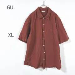【ジーユー】シャツ 麻混 XL 大きいサイズ シンプル カジュアル 羽織り 春夏のサムネイル