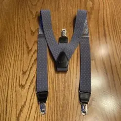 ⭐️DAKS 「ディープグレー」ドット柄 サスペンダー