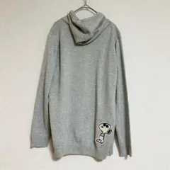 美品 【38】スヌーピー フルジップ ニットパーカー グレー SNOOPY