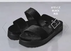 【極美品】UNIUED ARROWS ビジューサンダル 37 BLACKのサムネイル