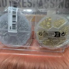 【新品未開封】シルバーとゴールドの二重丸カンセット