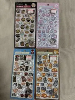 ボンボンドロップシール和柄 4枚セット 柴犬　和犬ラーメン　桜　正規品　レア