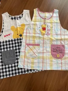 プーさん　エプロン 保育士　2枚セット