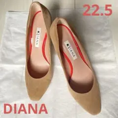 DIANA ベージュ スエード ポインテッドトゥ ハイヒール