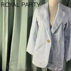 ROYAL PARTY ストライプ テーラードジャケット 裏地なし　シンプル