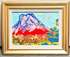 F6号】奈良美智 手描き作品/表裏サイン有り/油彩/アクリル/絵画/額縁