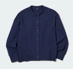 ユニクロUVカットリラックスカーディガン　M ネイビー