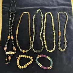 エスニック風ビーズネックレスセット