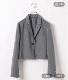 美品【セレモニー】グレー ショートジャケット Lサイズ 制服スタイル