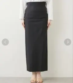 GALLARDAGALANTE ストレッチ ハイウエストマキシタイトスカート 黒のサムネイル