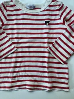 美品★ ミキハウス　ダブルビー　長袖トップス　ロンT ボーダー 80サイズ