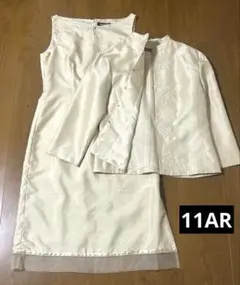 【美品】セレモニーワンピーススーツ　ジャケット　セットアップ　入学式　11AR
