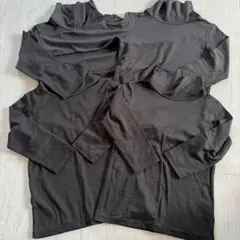UNIQLO ヒートテック 黒 タートルネック 90 100 各2枚の4枚セット