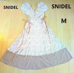 【超美品】SNIDEL　フローラルプリント ロング ワンピース カットソー