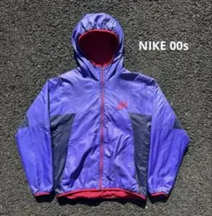 NIKE XL ナイロンジャケット 中綿入り 紫 赤 00s Y2K
