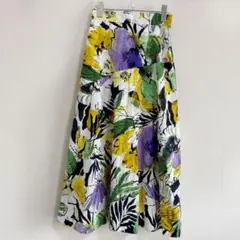 la boutique bonbon 花柄　裏地付き　スカート　フレア