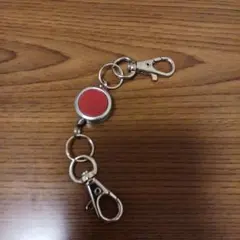 レッドメタルリールキーホルダー