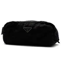 【良品！✨】PRADA プラダ ポーチ ナイロン 三角ロゴ 小物入れ 黒のサムネイル