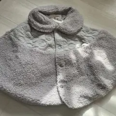 branshes ベビーポンチョ グレー 花柄