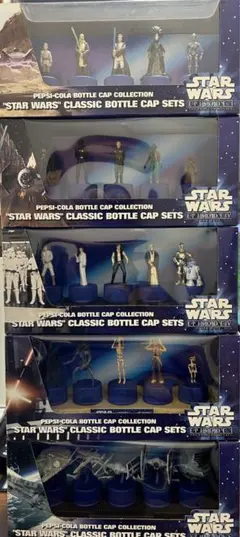 希少美品！スターウォーズ  ボトルキャップ  5セットミレニアムファルコン他