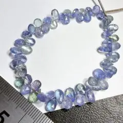 大特価＊高品質＊非加熱・タンザナイト＊ペアシェイプカットb95