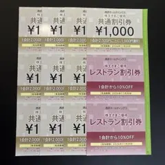 西武HD　株主優待　共通割引券　10,000円分　おまけ付きのサムネイル