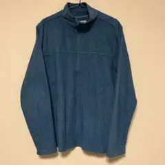 アルパインデザイン ハーフジップ フリースジャケット Lサイズ ターコイズ 青緑