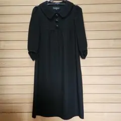 【美品】ブラックフォーマル七分袖　レース 襟付き　７号　小さいサイズ