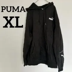希少✨1点もの‼️PUMA 【XL】ブラック フード付き　パーカー スウェット